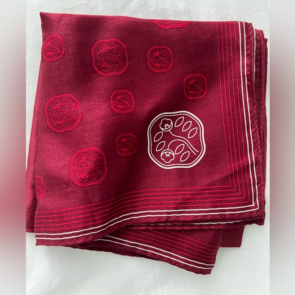 SHISEIDO authentic scarf. 50% Silk,50% cotton.Made in Japan. 21x21 inches.Chic!